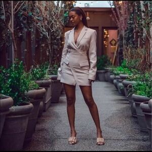 Zara Cream Blazer Dress